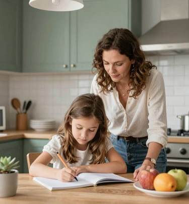 Close-up of a child’s hands holding a small globe, symbolizing care and a bright future.