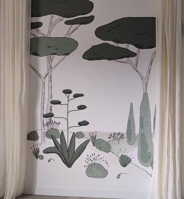 Fresque décor méditerranéen