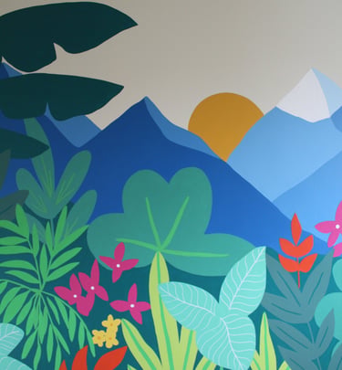 Fresque chambre enfant mexique