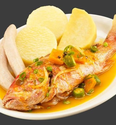 Escovitch Snapper, Yam, Banana 