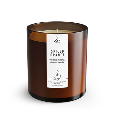Spiced Orange Scented Amber Jar Candle