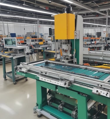 Influxus team members discussing semiconductor design schematics around a conference table.