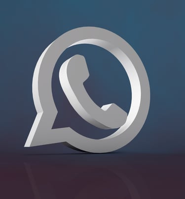 Ícone 3D do WhatsApp para contato.