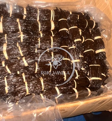 Vanilla beans sorting, sustainable farming 