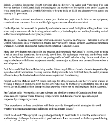 Media Release Document