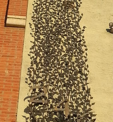Decorative Leaf Exterior Artwork