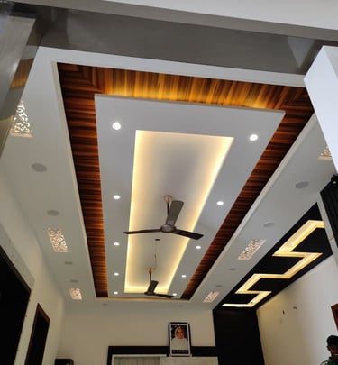 Luxury Bedroom Interior Design with Gypsum POP Work in Boisar