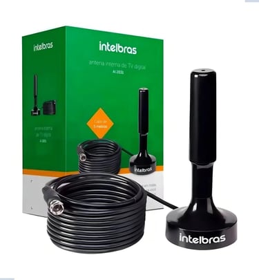 Antena Interna Tv Digital Intelbras Ampliada 360 graus Televisão 2031