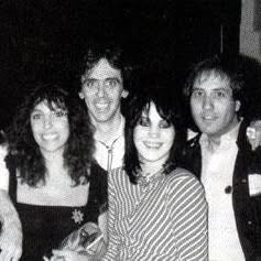 Anita Gevinson, Charlie Kendall, Joan Jett, Joe Bonadonna at WMMR in Philadelphia.