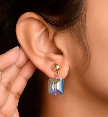 The Gothic Glam- Golden Embellished Earrings