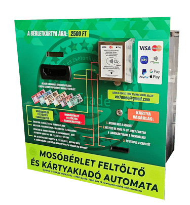 Kártyakiadó és feltöltő automata