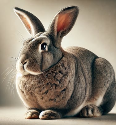 Flemish Giant Rabbit sitting