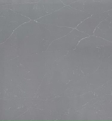 plancha, superficie o cubierta de cuarzo gris con delicadas vetas blancas 