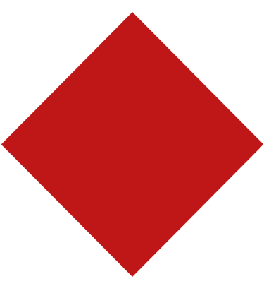 a red square with a diamond shaped diamond