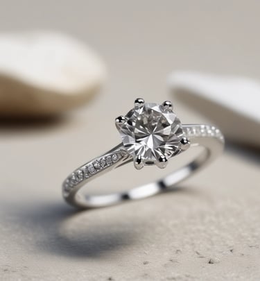 Bague solitaire et diamant