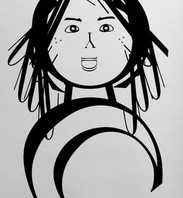 Retrato com tipografia