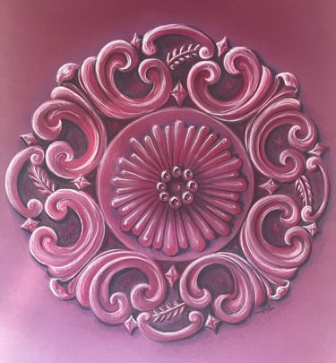 Ornamento em lápis de cor