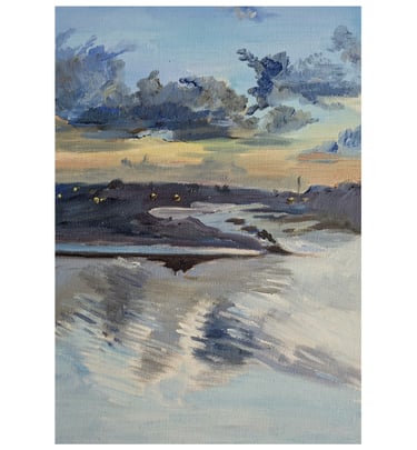 Refelections in the river at sunset