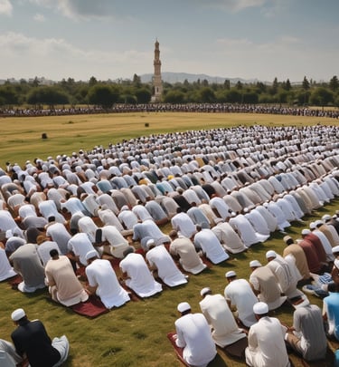 Volunteers setting up decorations for the Heritage Month celebrations outdoors