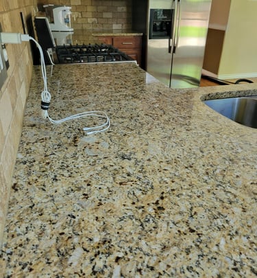 King Organic Clean Move out-Move in photo of granite kitchen counter top 