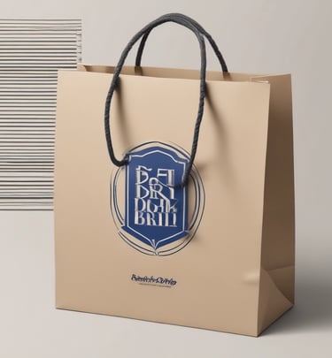 A vibrant display of custom corporate gifts including branded mugs and notebooks on a wooden table