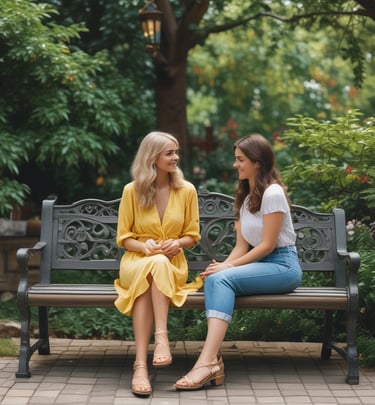 Side view of a woman wearing stylish handmade shoes in lilac and black tones, walking on cobblestones
