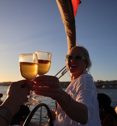 Sipping local wine with friends