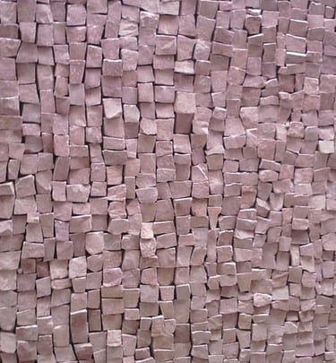 Pedra Mosaico Português Vermelho
