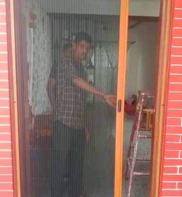 Pleated Mosquito mesh for Main Door