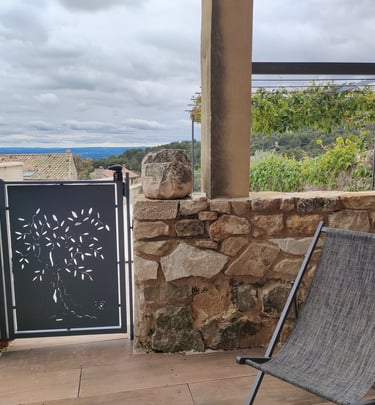 Entspannen Sie sich auf der Terrasse am Fuße des Mont Ventoux im Maison d'Yvette