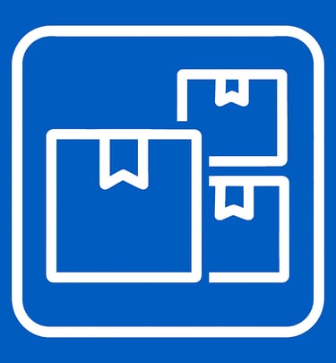 a blue and white sign with a picture of a picture of a picture of a