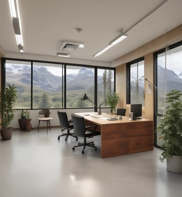 A window with black framing has the word 'SALE' written in bold, white capital letters on its glass. The background shows a blurred interior and exterior environment, possibly of a store or commercial building.