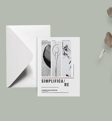 invitation card for a two man exhibition