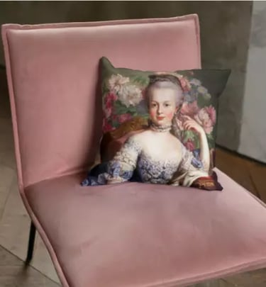 coussin velours Marie Antoinette - fabrication française - série limitée