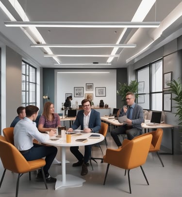 Brightly colored landing page design for a Melbourne startup with teal and orange gradients