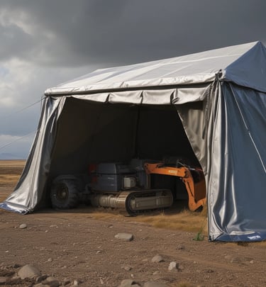 Hands inspecting the lightweight fabric's texture, highlighting its strength and flexibility.