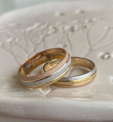 alianzas de boda oro tricolor
