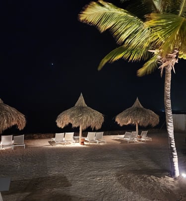 Bonair beach at night