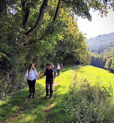 Retreat-Gruppe beim wandern