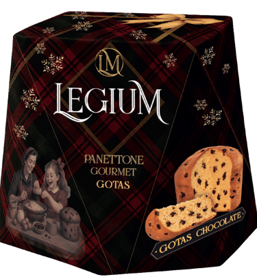 Panettone de gotas de chocolate