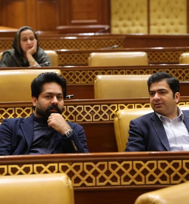 Saqib Khan Chadhar with his fellow in Punajb Assembly