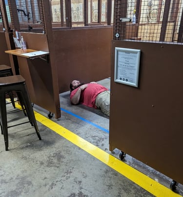 man sleeping on the floor