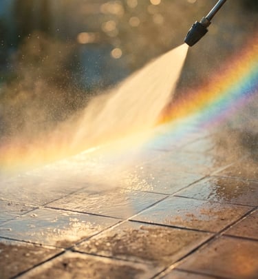 Dirty patio restoration in Mijas.