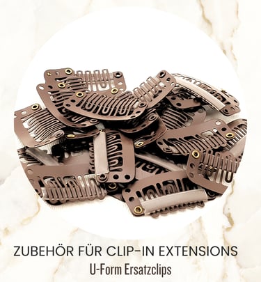 U-förmige Ersatzclips| Kämmchen für Extensions, Tressen & Haarteile
