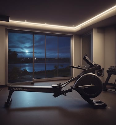 Close-up of hands gripping the row machine handle, highlighting smooth movement and build quality