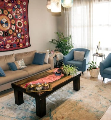 Allegria villa reception area classic interior