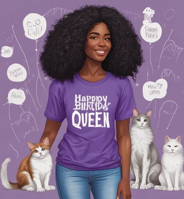 Close-up of a deep purple minimalist dress with gold accents on a white background