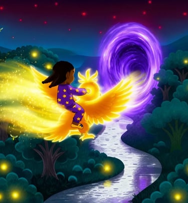 Xyla riding Xenya to the portal leaving Norriewood