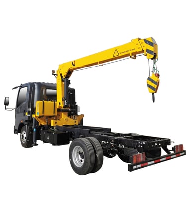 A 3.2 ton telescopic crane displayed on a white background.