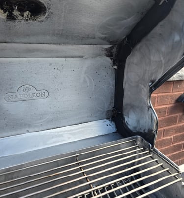 Gas BBQ grill fully cleaned and grease-free after Ajax service visit